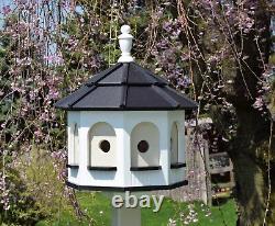 LARGE Poly Gazebo Birdhouse 8 rooms Amish Handmade Made in USA