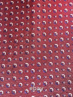 LAUREN RALPH Tie LAUREN 100% SILK Hand Made in USA, AUTHENTIC, Red, Blue Luxury