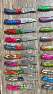 LOT OF 50 8 inches HANDMADE DAMASCUS STEEL SKINNER KNIFE USA Duty PAID