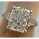 Lab-created Diamond Engagement Rings 14k White Gold 3.00 Carat White Radiant Cut