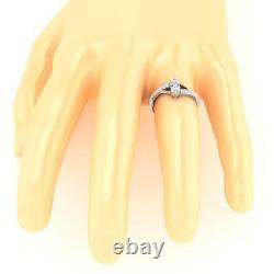 Lab Grown Forever Us Two Stone Diamond Solitaire Ring VS F 0.80Ct 14K White Gold