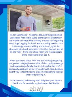 Laeknapes Monochromatic Elk Abstract Art 12X16 Canvas Expressionist Home Decor