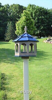 Large Gazebo Bird Feeder Made in USA Octagon Amish handmade Poly