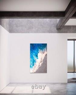 Large Original Fine Art Beach Water Ocean Nautical Painting Tara Baden Signed