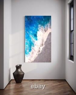 Large Original Fine Art Beach Water Ocean Nautical Painting Tara Baden Signed
