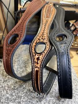 Leather Rifle Sling with Thumb Hole, Handmade Gun Strap, Full Grain, Made in USA