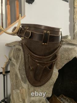 Leather Tool Belt Gardening Carpenter Pouch Bag Hand Made In The USA