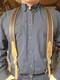 Leather Western Cowboy Suspenders Geometric Stamped. Hand Made In The Usa