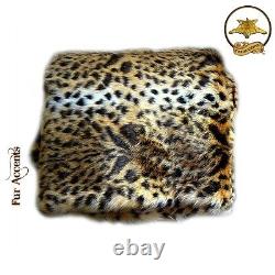 Leopard Throw Blanket, Bedspread, Premium Quality Faux Fur, Minky Lining, Handmade