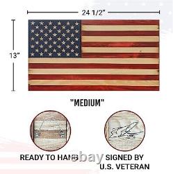 Liberty Series American Flag Rustic Handcrafted Decor for Patriotic Homes