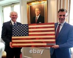 Liberty Series American Flag Rustic Handcrafted Decor for Patriotic Homes