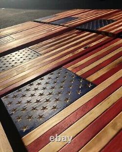 Liberty Series American Flag Rustic Handcrafted Decor for Patriotic Homes