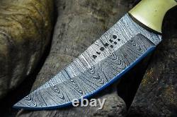 Lot Of 20 Alonzo USA Handmade Damascus Survival Hunting Knife Ram Horn 27409