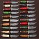 Lot Of 20 Pc Custom Handmade Damascus Steel 6 Camping & Hunting Knives From Usa