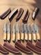 Lot Of 10 Damascus Steel Skinning Knife With Leather Sheath