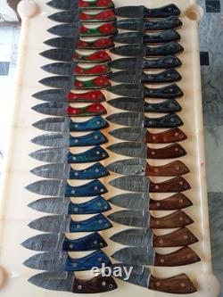 Lot of 20Pcs Custom Handmade Damascus Steel 7 Skinner Hunting Knives USA