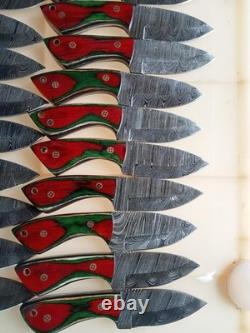 Lot of 20Pcs Custom Handmade Damascus Steel 7 Skinner Hunting Knives USA