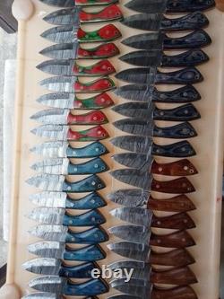 Lot of 20Pcs Custom Handmade Damascus Steel 7 Skinner Hunting Knives USA