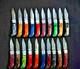 Lot Of 20 Custom Damascus Steel Handmade Folding & Pocket Knives Withsheaths Usa