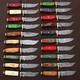 Lot Of 20 Custom Handmade Damascus Steel 8 Camping & Hunting Knives From Usa