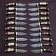 Lot Of 20 Pcs Custom Handmade Damascus Steel 6 Stag Horn Knives From Usa