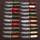 Lot Of 20 Pcs Damascus Steel Handmade 8'' Skinner Hunting Knives Withsheaths Usa