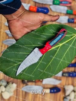 Lot of 50 Custom Handmade Damascus Steel 8 Full Tang Skinner Hunting Knifes USA