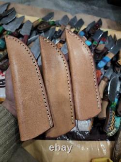 Lot of 50 Custom Handmade Damascus Steel 8 Full Tang Skinner Hunting Knifes USA