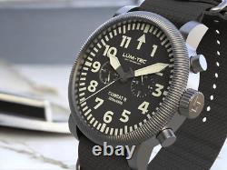Lum-Tec Combat B65 Chronograph watch, 2-year warranty, USA Made, 2 straps, 43mm