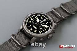 Lum-Tec Combat B65 Chronograph watch, 2-year warranty, USA Made, 2 straps, 43mm