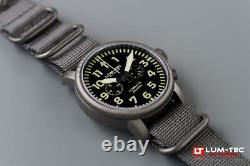 Lum-Tec Combat B65 Chronograph watch, 2-year warranty, USA Made, 2 straps, 43mm