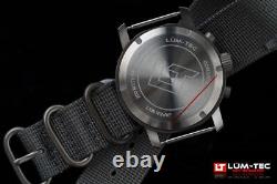 Lum-Tec Combat B65 Chronograph watch, 2-year warranty, USA Made, 2 straps, 43mm