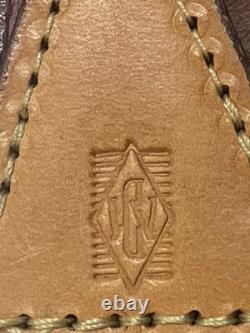 MARTIN DINGMAN BROWN IMPORTED CROCODILE GRAIN Leather BELT USA HAND Made Sz 38