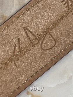 MARTIN DINGMAN BROWN IMPORTED CROCODILE GRAIN Leather BELT USA HAND Made Sz 38