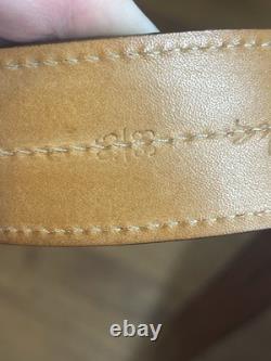 MARTIN DINGMAN BROWN IMPORTED CROCODILE GRAIN Leather BELT USA HAND Made Sz 38