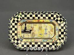 MacKenzie-Childs MACLACHLAN 8 Octagonal Salad Plate 1st Ed 1990 MINT