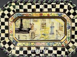 MacKenzie-Childs MACLACHLAN 8 Octagonal Salad Plate 1st Ed 1990 MINT