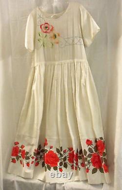 Made in America Vintage Art Wear Textile Dress Size Small/Medium