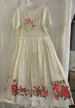 Made in America Vintage Art Wear Textile Dress Size Small/Medium