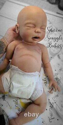 Made in USA 22 Newborn Full Body Silicone Baby Girl Doll Riley