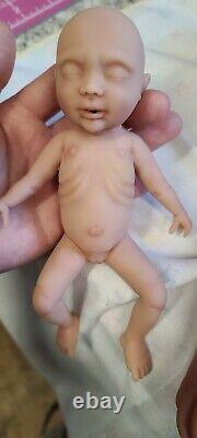 Made in USA 7 Micro Preemie Full Body Silicone Baby Girl Doll Penelope
