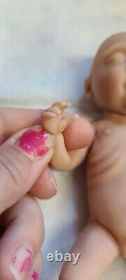 Made in USA 7 Micro Preemie Full Body Silicone Baby Girl Doll Penelope