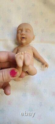 Made in USA 7 Micro Preemie Full Body Silicone Baby Girl Doll Penelope