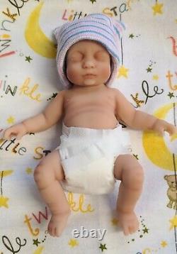 Made in USA 7 Micro Preemie Full Body Silicone Baby Girl Doll Willow