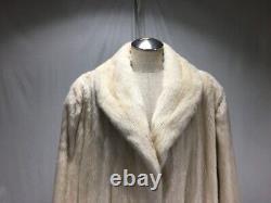 Mama Size 4xl USA Real Pearl Female Mink Fur Let Out Lady Long Coat Free Ship