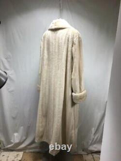 Mama Size 4xl USA Real Pearl Female Mink Fur Let Out Lady Long Coat Free Ship