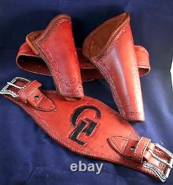 Manta Leather Custom hand made in USA Holster set Cowboy Mounted Shooting. CMSA