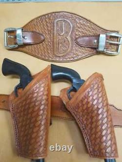 Manta Leather Custom hand made in USA Holster set Cowboy Mounted Shooting. CMSA