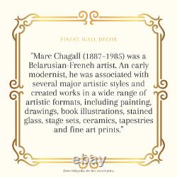 Marc Chagall Art Print, Dimanche Original Hand Signed Artwork & COA by Gallery