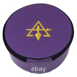 Masonic Cryptic Royal & Select Masonic Hat/Cap Case Purple HAND MADE